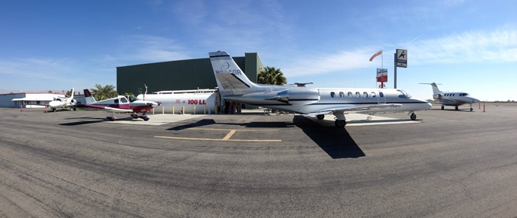 Jet A and 100LL fueling at the same time at the Thermal Aviation fuel island
